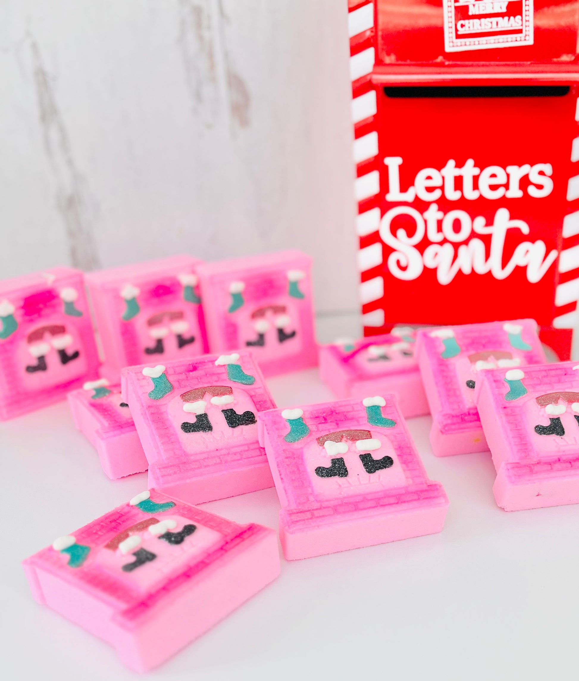 Fireplace Bath Bomb, Here Comes Santa store 1