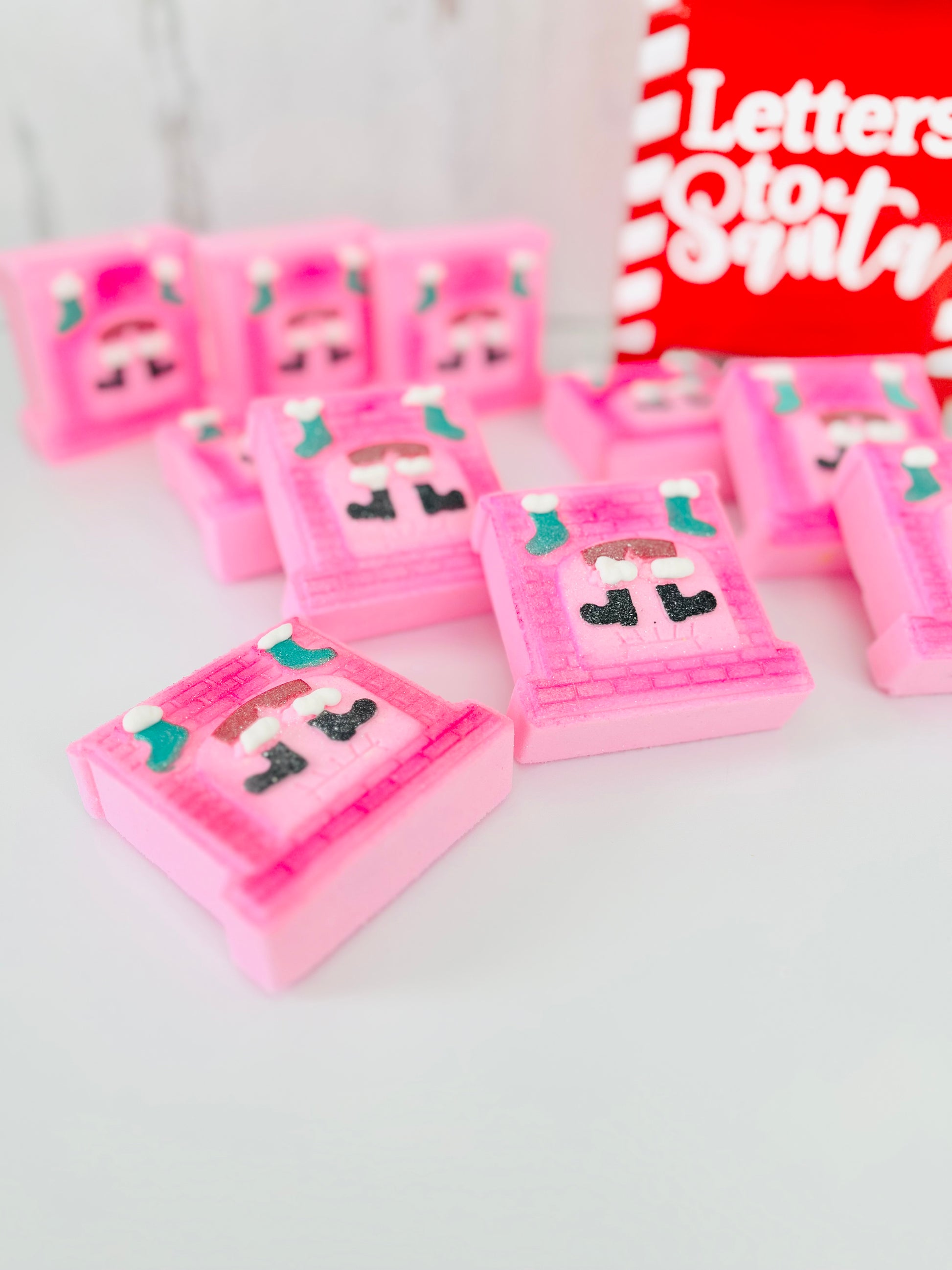 Fireplace Bath Bomb, Here Comes Santa store 1